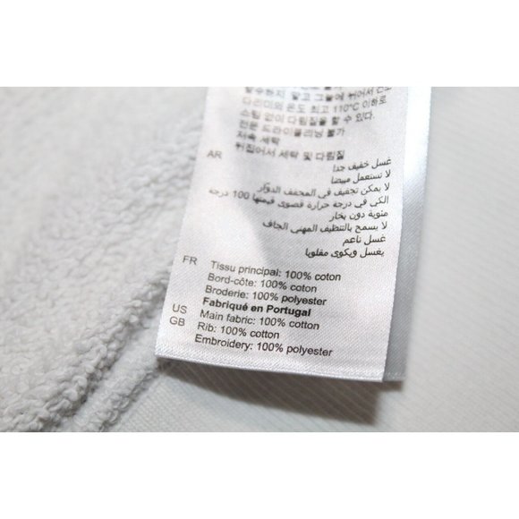 SANDRO Embroidered "Please Love" French cotton-terry pullover sweatshirt ombre 4 - Picture 6 of 7